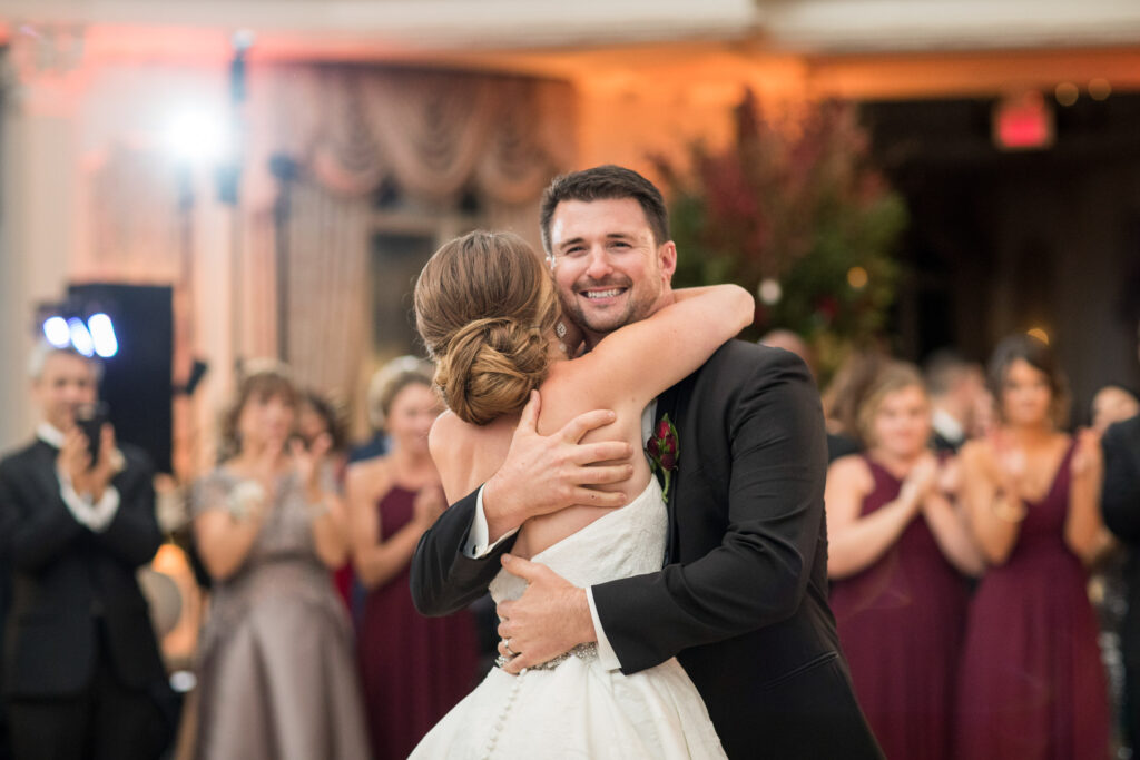 bride and groom first dance